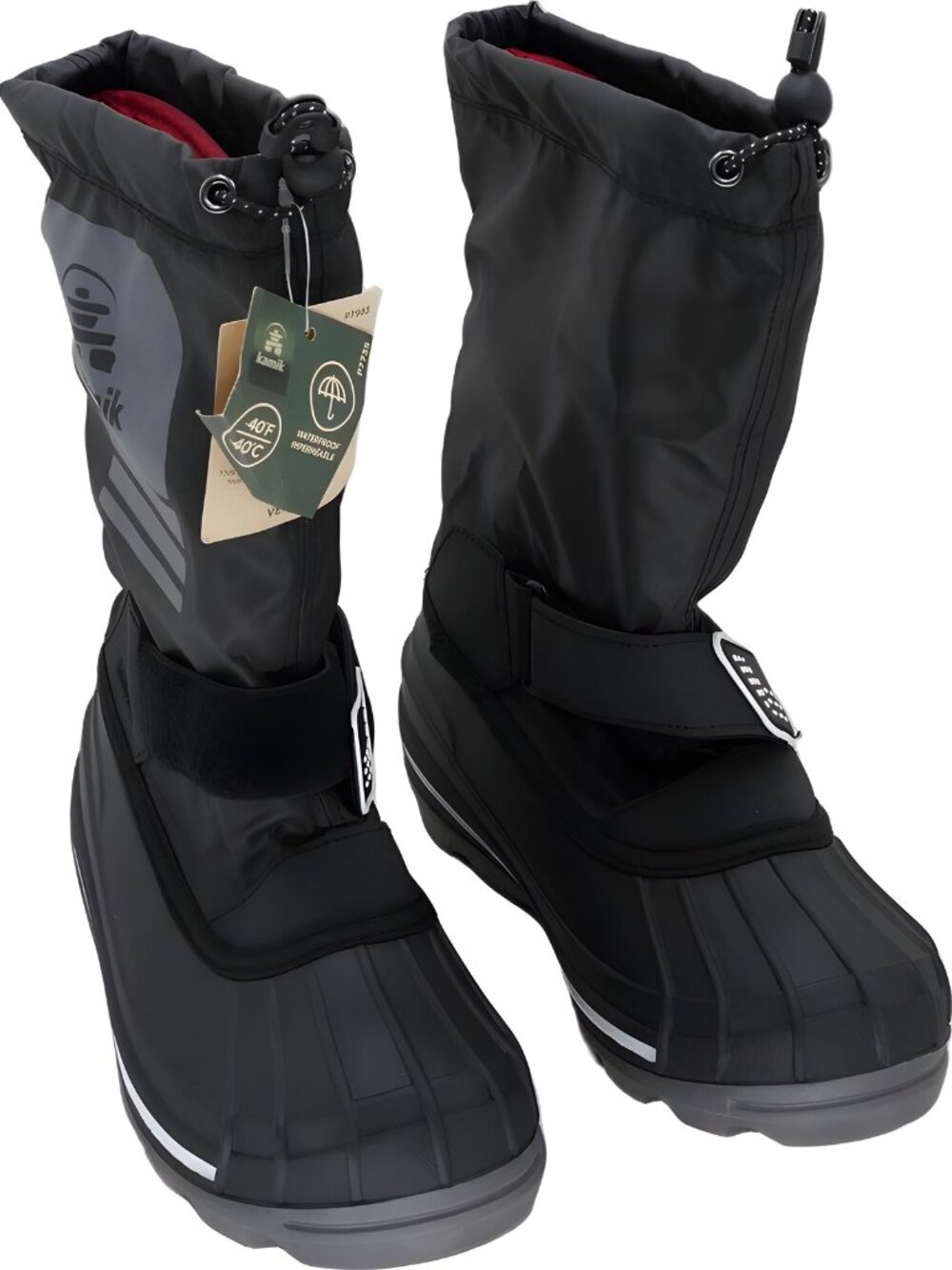 Kamik Sockwave Snow Boot Black Boys Size 5M Big Kid US EU 37